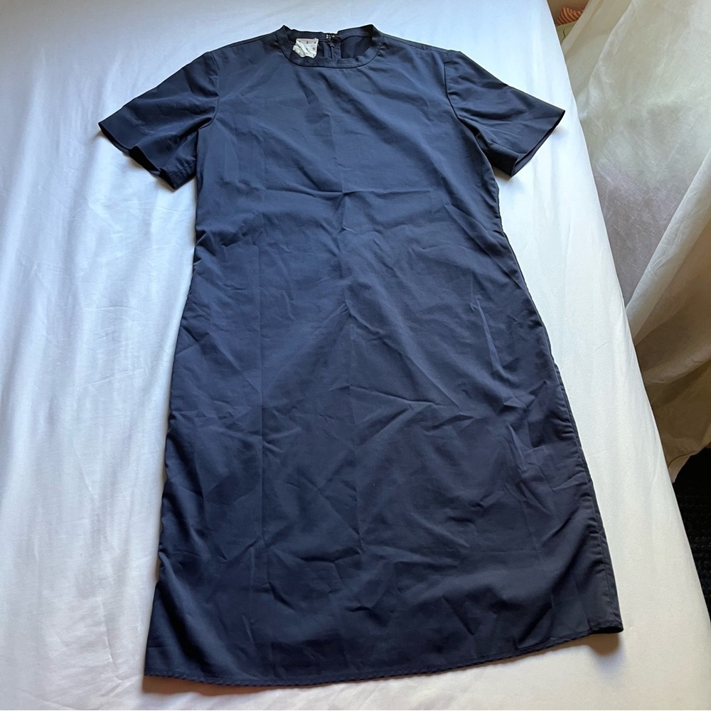 TRADEMARK blue short sleeve mini dress